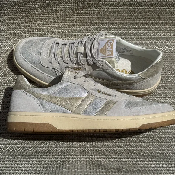 Anthropologie Gola Hawk Shimmer Off White / Silver / Gold Size US 9 (Eur 40) - Picture 7 of 14